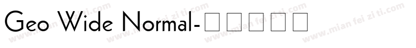 Geo Wide Normal字体转换